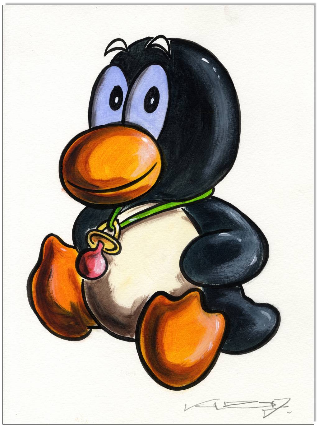 Linux Baby TUX Penguin - 24 x 32 cm