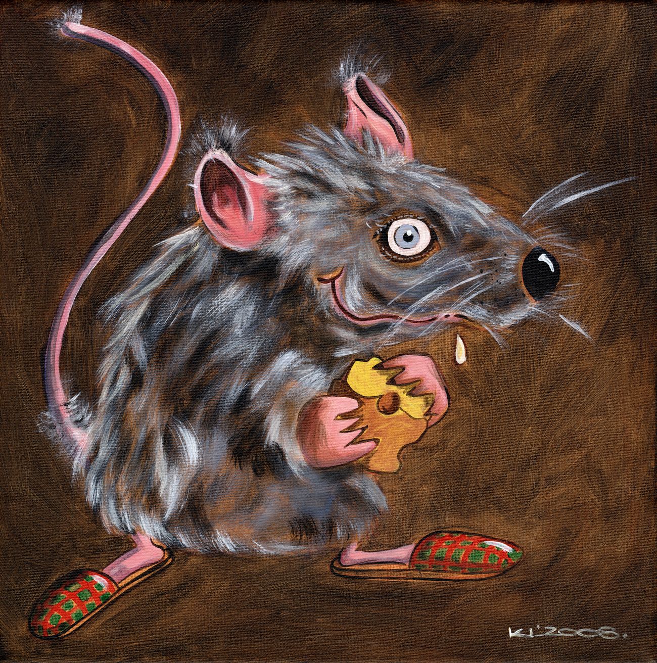 Die Ratte Emil I - 30 x 30 cm