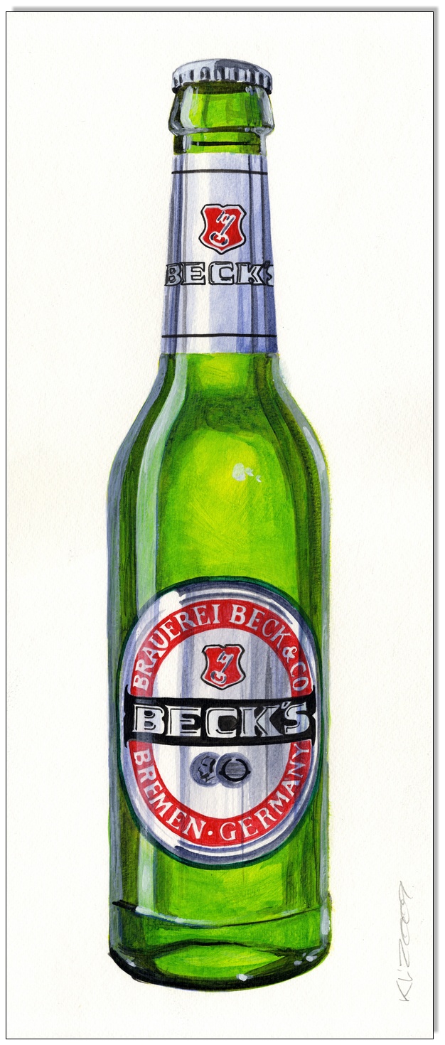 Becks Bottle Art - 21 x 50 cm