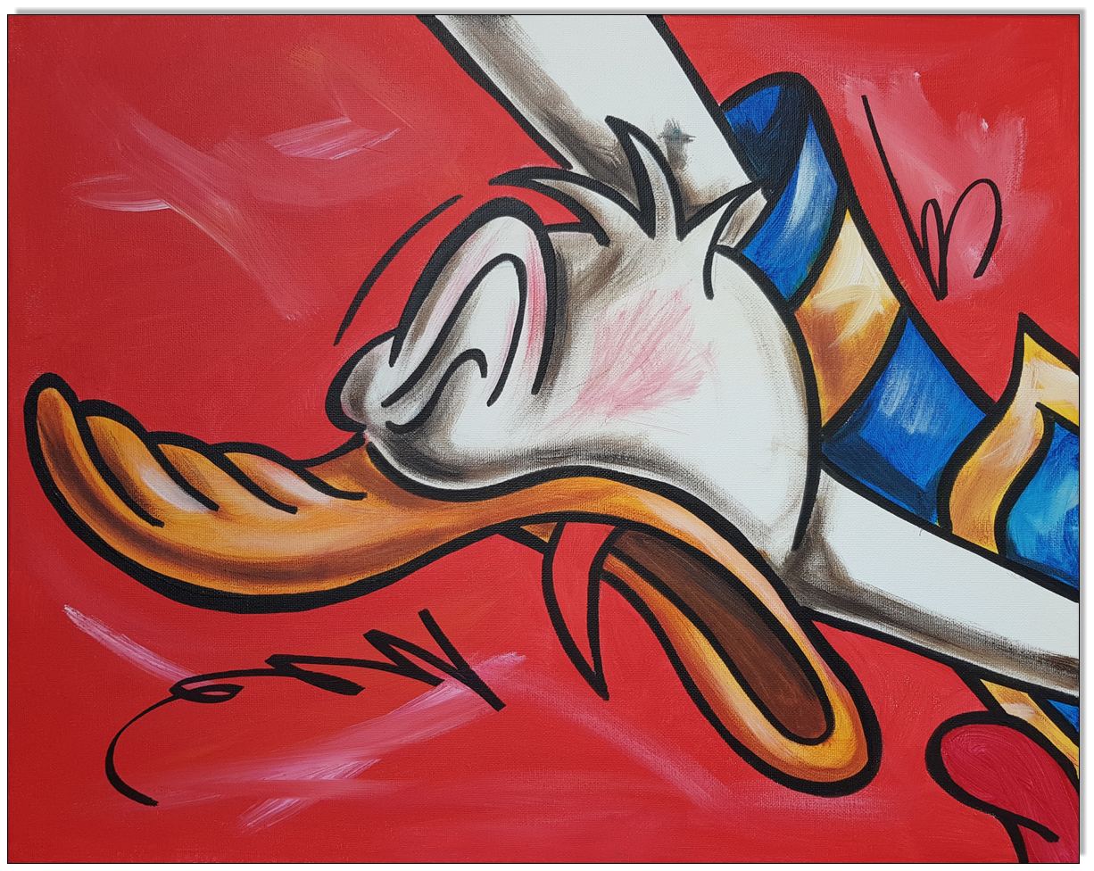 Donald Duck in Rage IX - 40 x 50 cm
