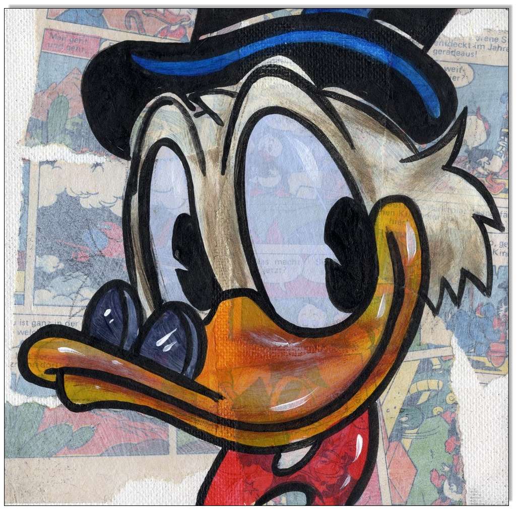 Comic Faces II: Dagobert Duck - 4 Bilder à 15 x 15 cm 4