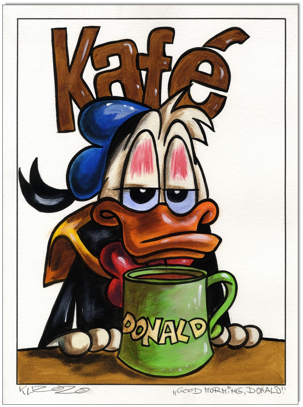 Donald Duck: Kafé - 30 x 40 cm