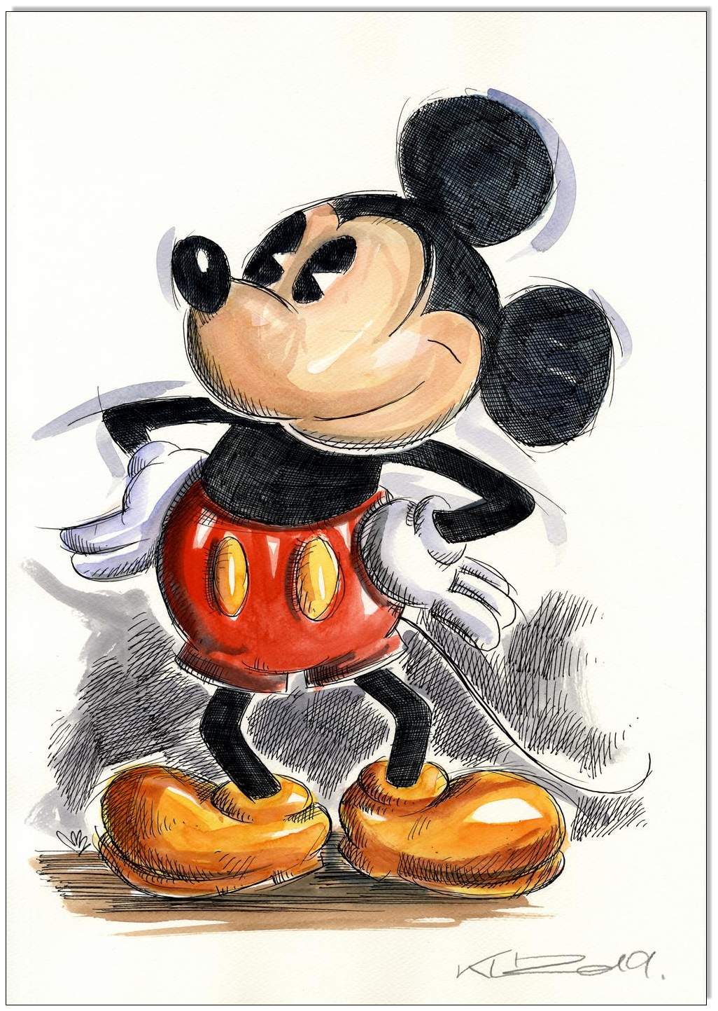 Retro Mickey - 30 x 40 cm
