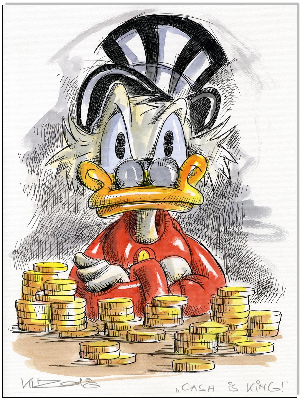 Dagobert Duck: Cash is King - 24 x 32 cm