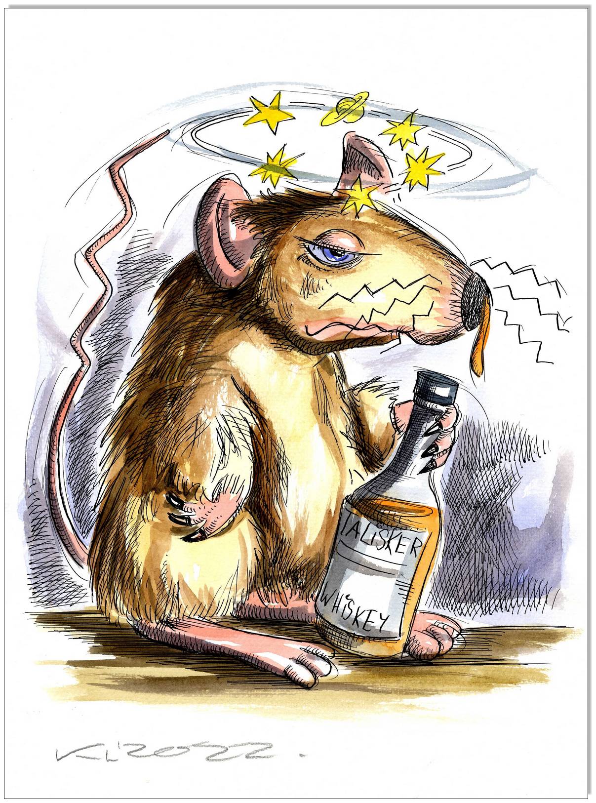 Whiskey Mouse II - 24 x 32 cm