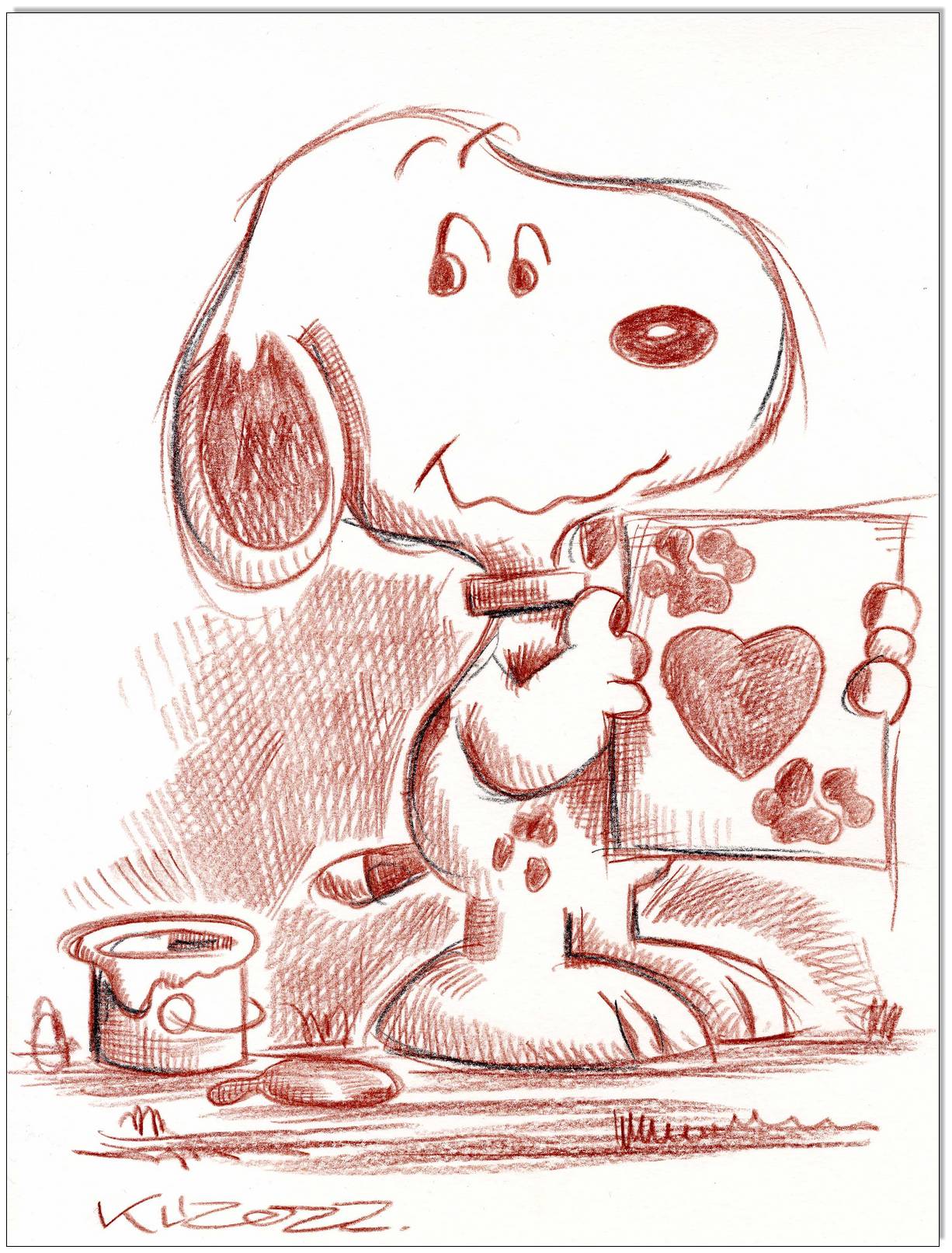 PEANUTS Snoopy HEART - 24 x 32 cm