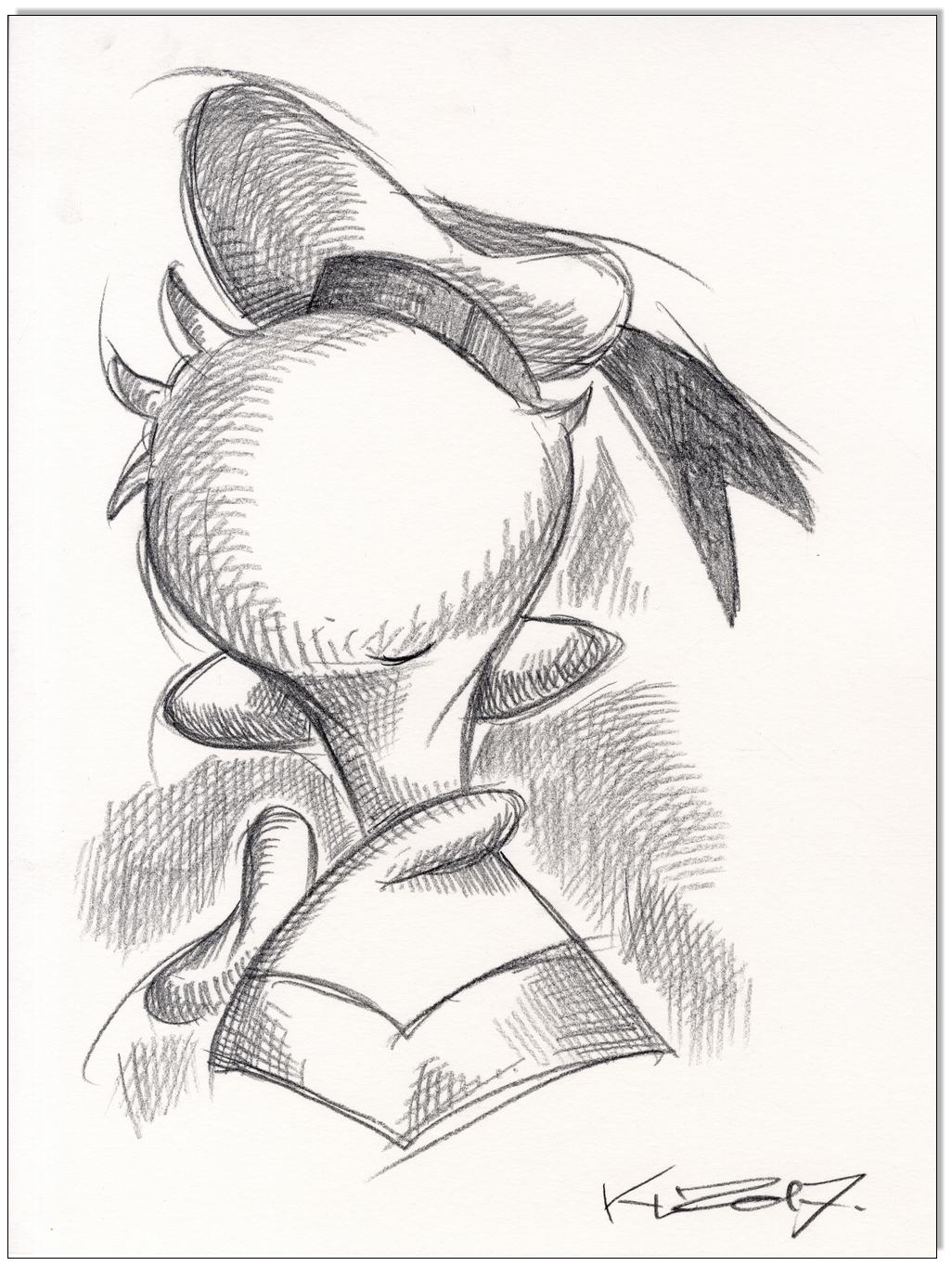 Donald Duck from rear- 24 x 32 cm