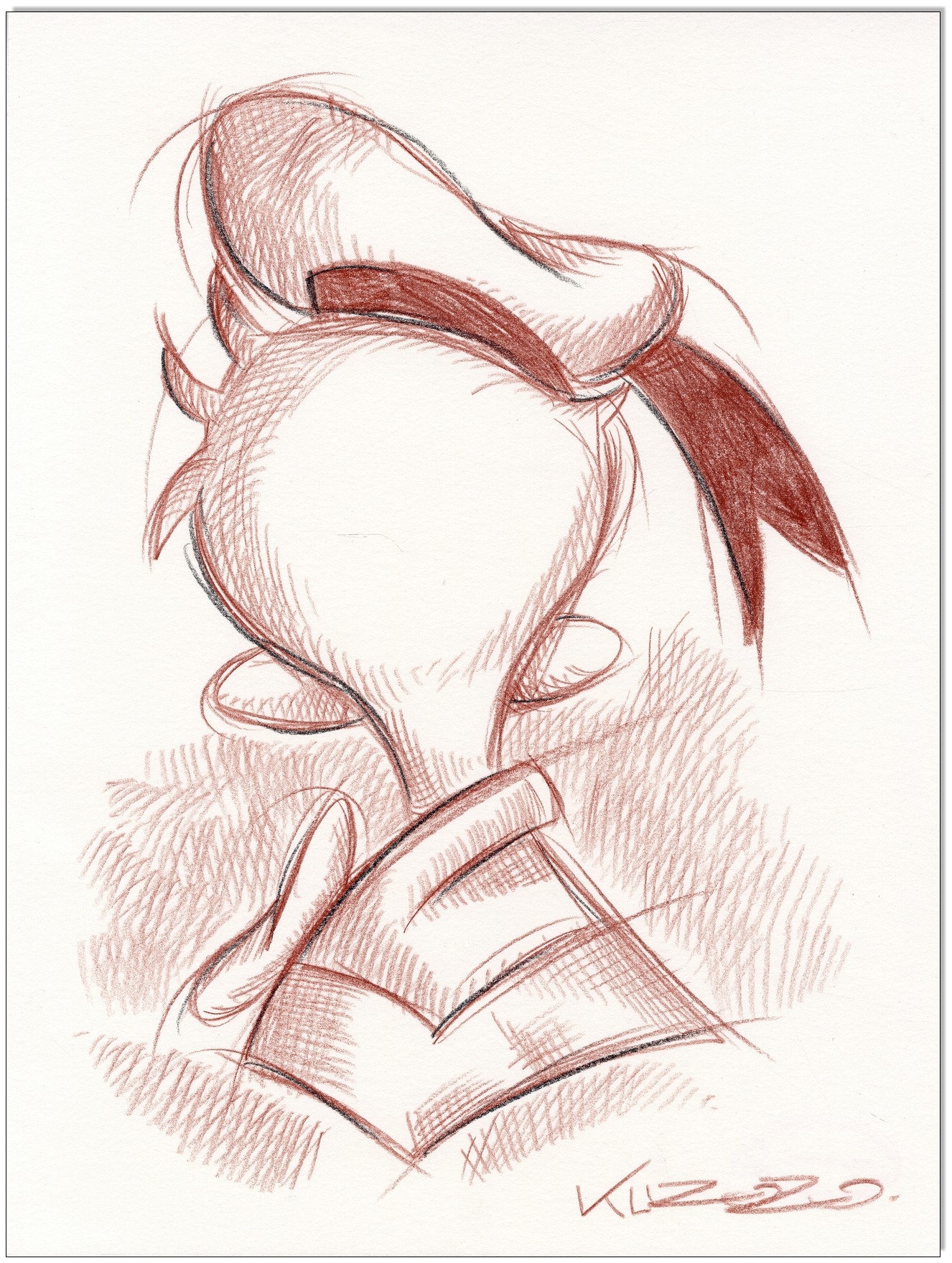Donald Duck from rear- 24 x 32 cm