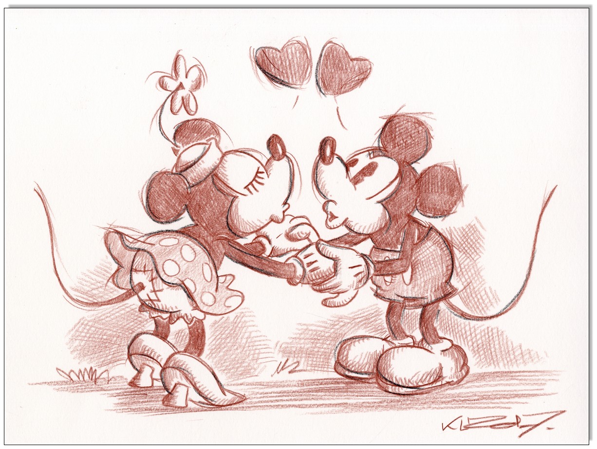Mickey &amp; Minnie in Love - 24 x 32 cm