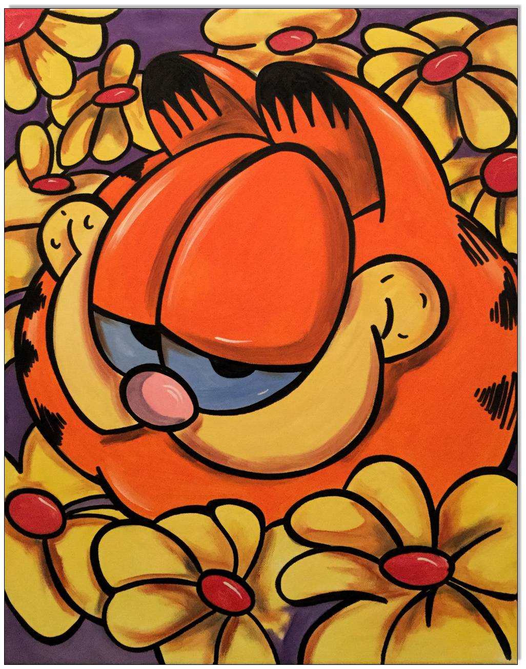 Flower Power Garfield - 40 x 50 cm