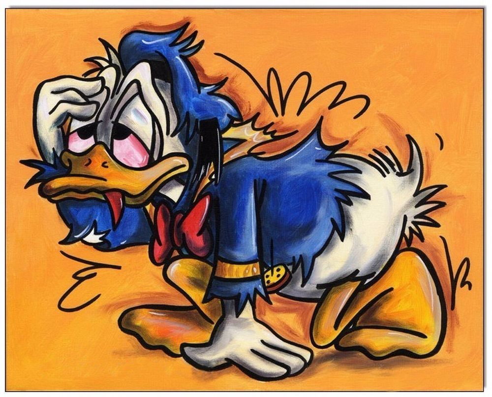 Donald Duck: Its a hard day - 40 x 50 cm