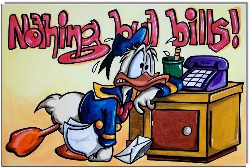 Donald Duck: Nothimg but bills - 40 x 60 cm