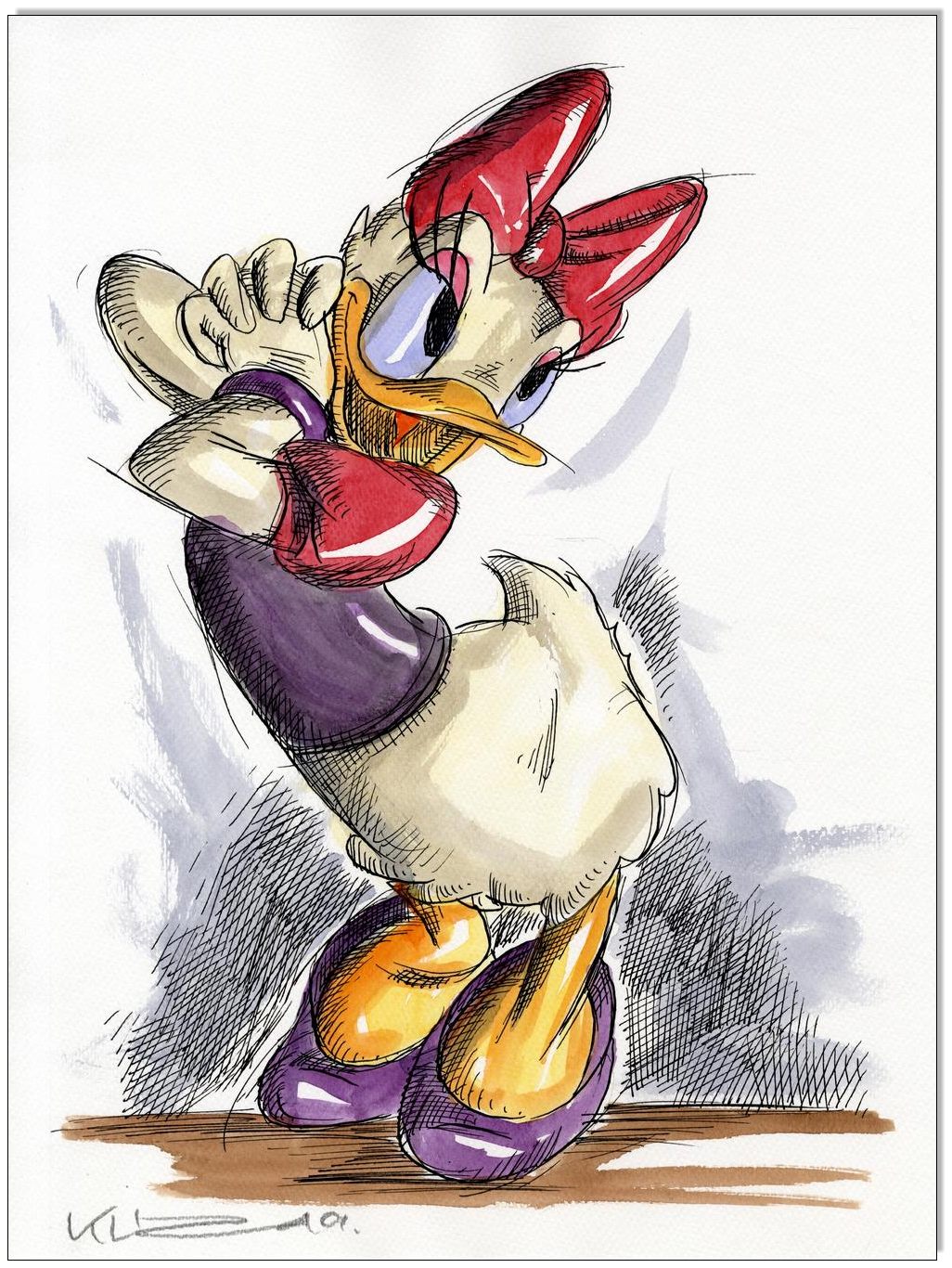 Daisy Duck II - 24 x 32 cm