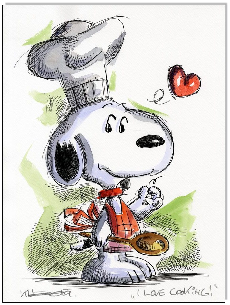 PEANUTS Snoopy I love cooking - 24 x 32 cm