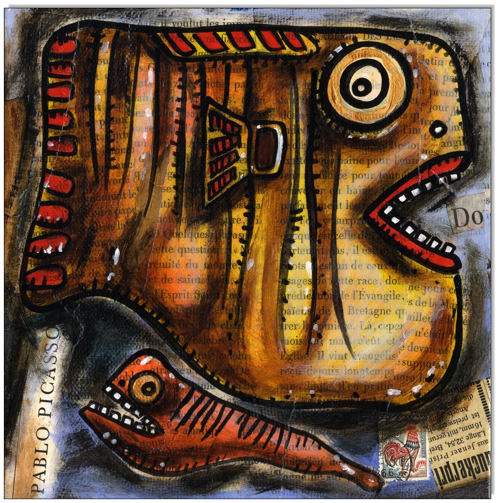 Picasso Fishes: DO - 20 x 20 cm