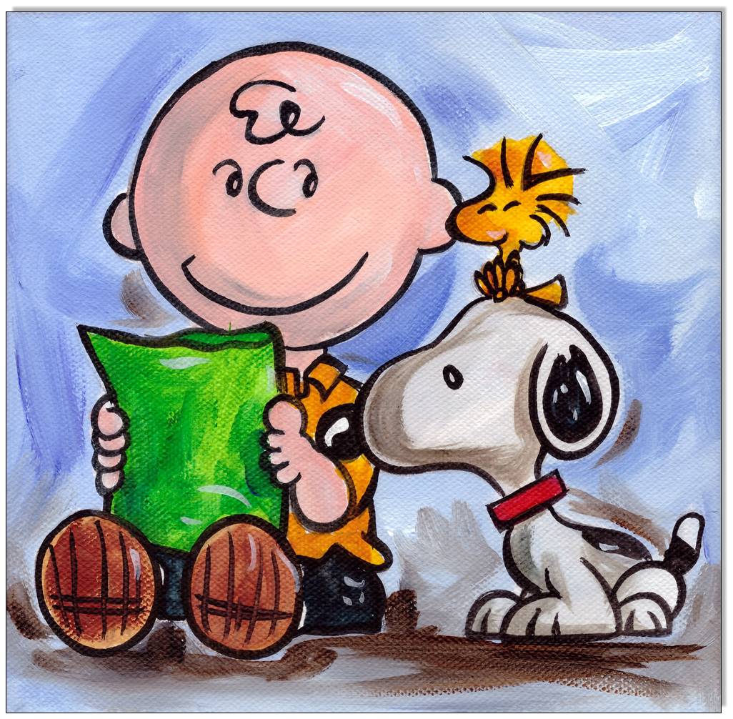 PEANUTS Charlie, Snoopy &amp; Woodstock - 20 x 20 cm