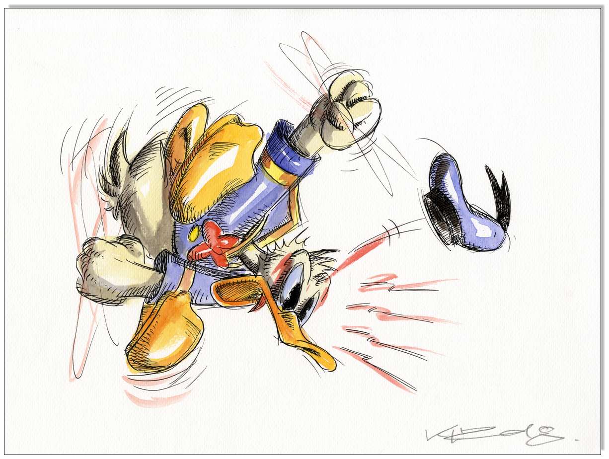 Donald Duck in Rage V - 24 x 32 cm