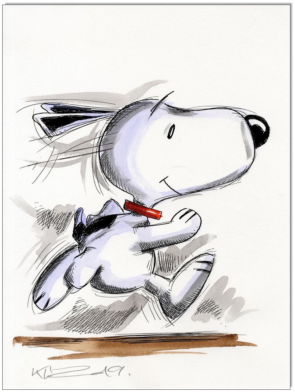 PEANUTS Running Snoopy III - 24 x 32 cm