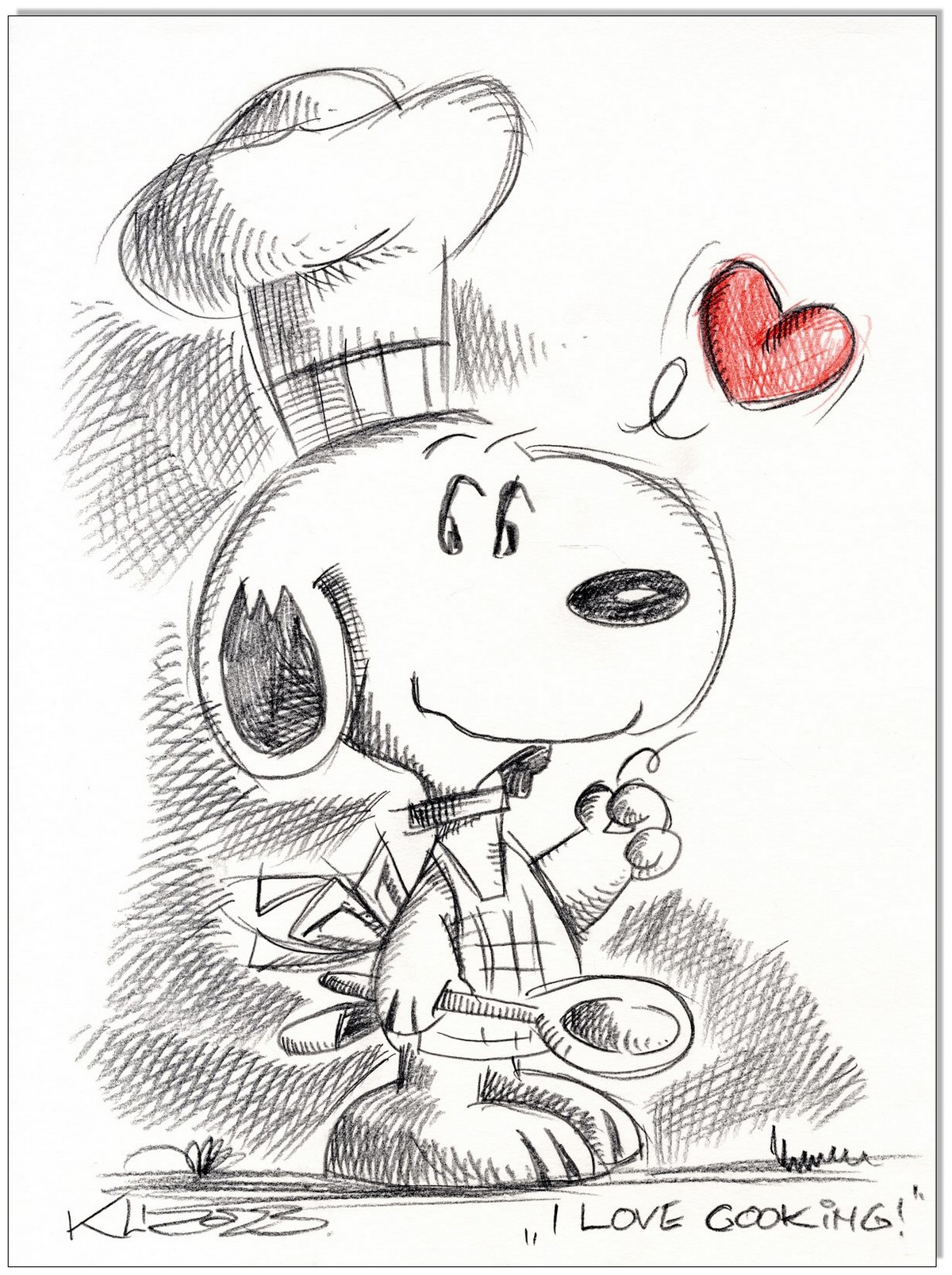 PEANUTS Snoopy I love cooking - 24 x 32 cm