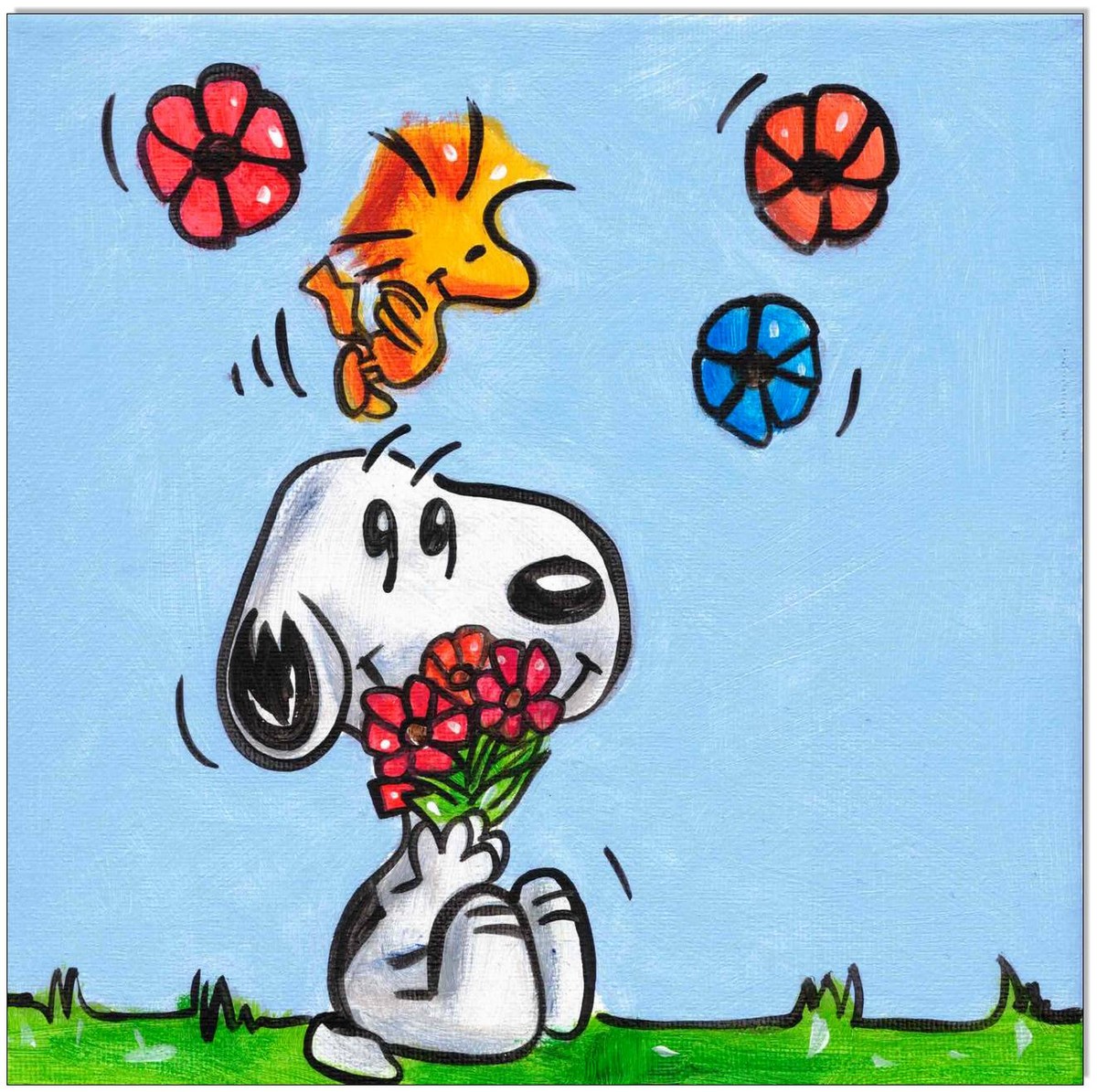 PEANUTS Snoopy &amp; Woodstock Spring II - 20 x 20 cm