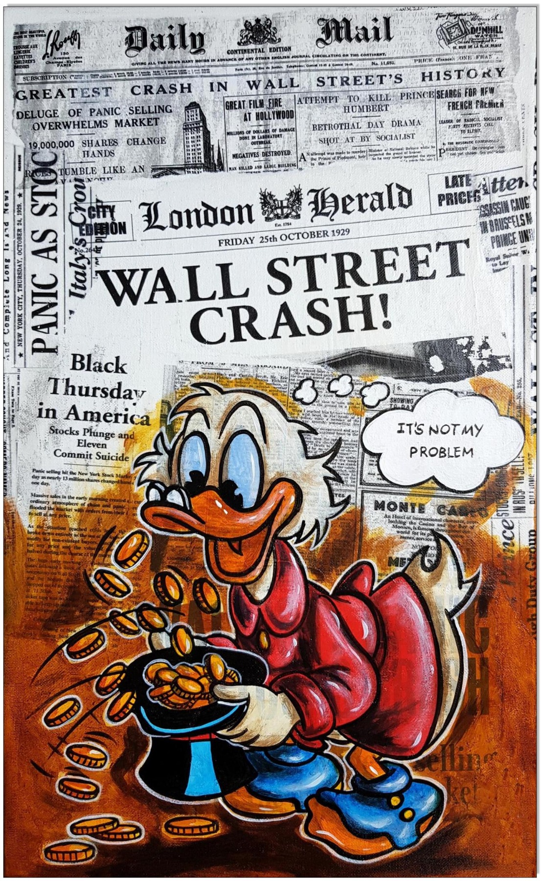 Dagobert Duck: Wall Street Crash - 30 x 50 cm