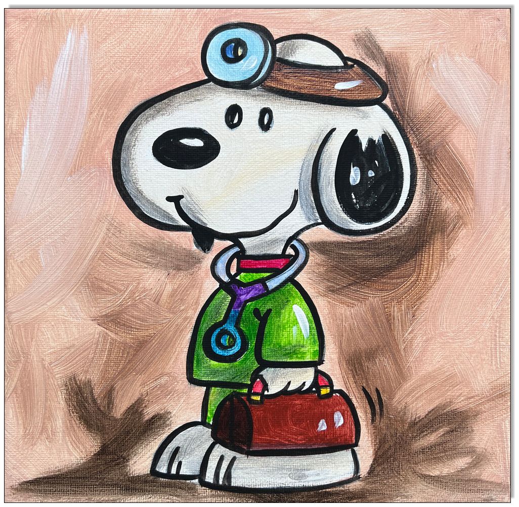 PEANUTS Doc Beagle - 20 x 20 cm