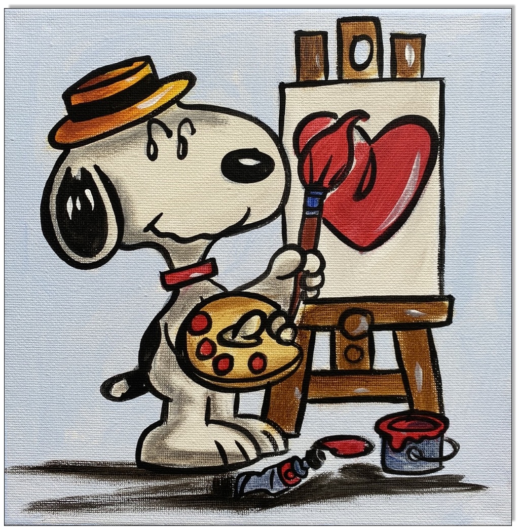 PEANUTS Snoopy The Painter II - 20 x 20 cm