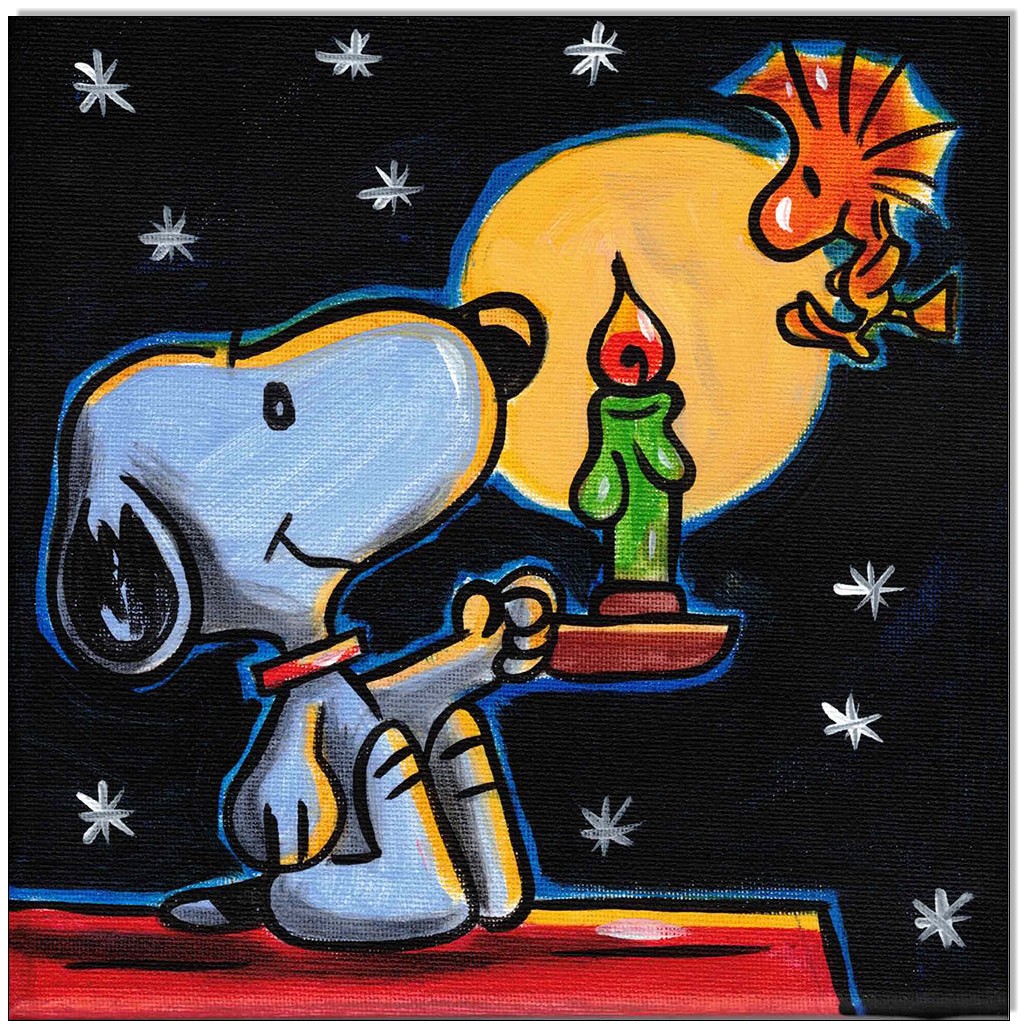PEANUTS Snoopy &amp; Woodstock Good night - 20 x 20 cm