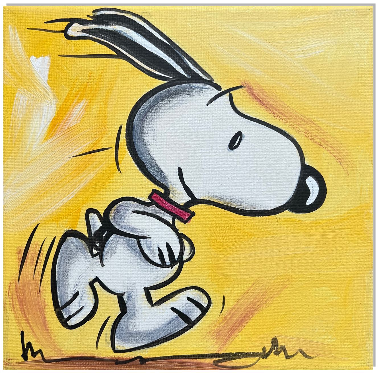 PEANUTS Running Snoopy III - 20 x 20 cm
