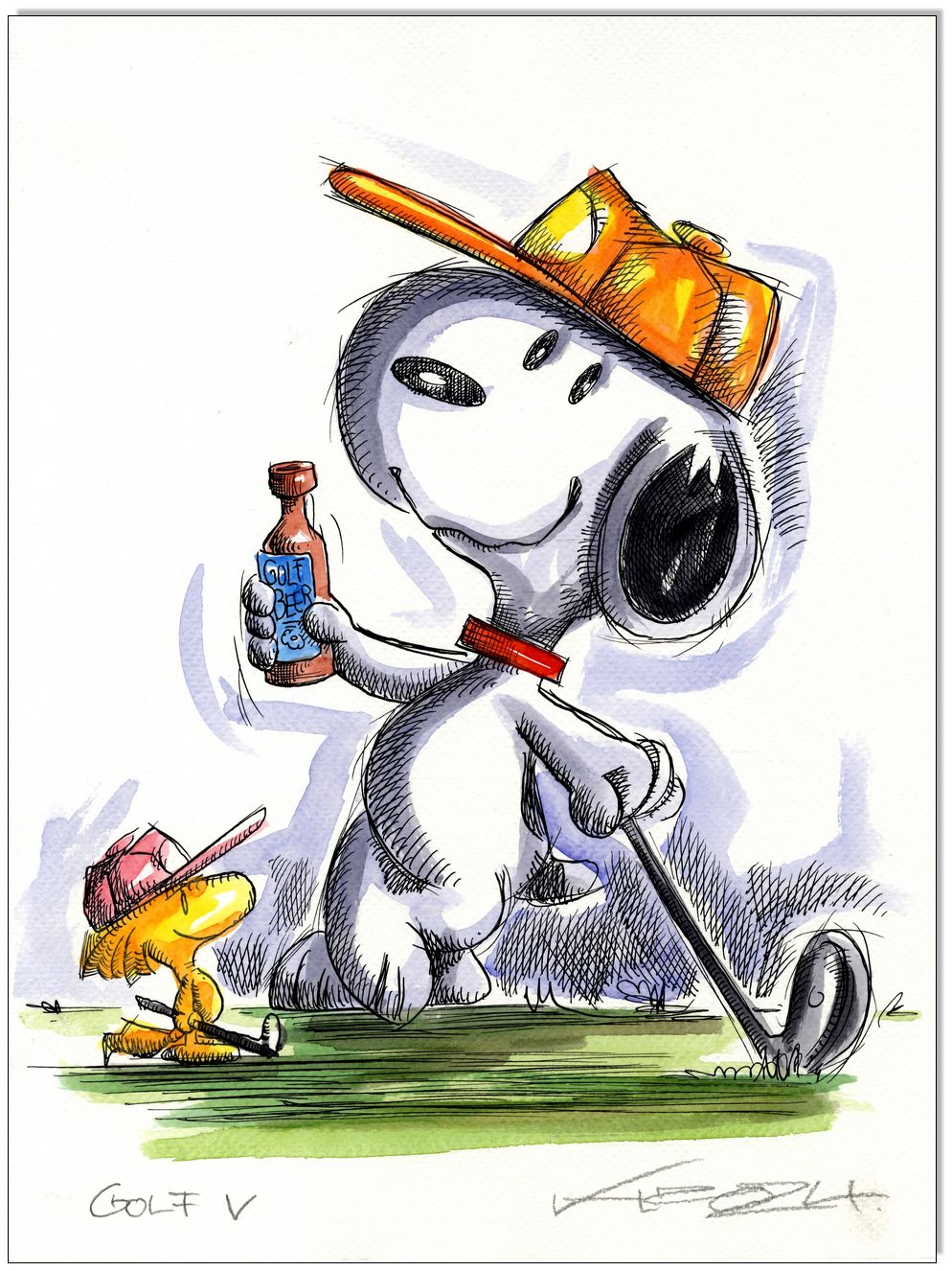 PEANUTS Snoopy Golf V - 24 x 32 cm
