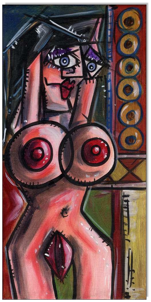 Picasso Style Erotic Art 11 - 15 x 30 cm