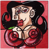 Picasso Style Erotic Art 6 - 4 Bilder à 20 x 20 cm 2