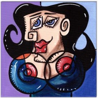 Picasso Style Erotic Art 6 - 4 Bilder à 20 x 20 cm 4