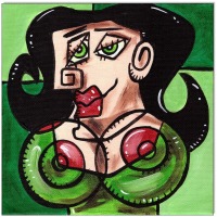 Picasso Style Erotic Art 6 - 4 Bilder à 20 x 20 cm 5