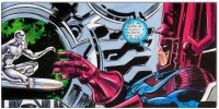 The Silver Age of Comic Book Art: Silver Surfer- Galactus - 40 x 80 cm