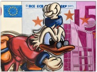 Dagobert Duck 500 EURO Bill - 59 x 115 cm 2