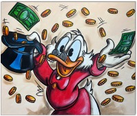 Dagobert Duck Moneyrain - 50 x 60 cm