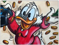 Dagobert Duck Moneyrain - 50 x 60 cm 2