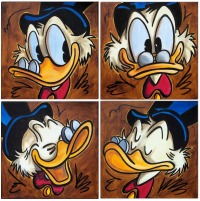 Dagobert Duck FACES - 4 Bilder á 30 x 30 cm