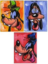 Goofy - THE FACES - 3 Bilder á 18 x 24 cm