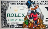 Dagobert Dollar VIII: Dagobert Duck 500 Dollar Bill - 50 x 119 cm 3