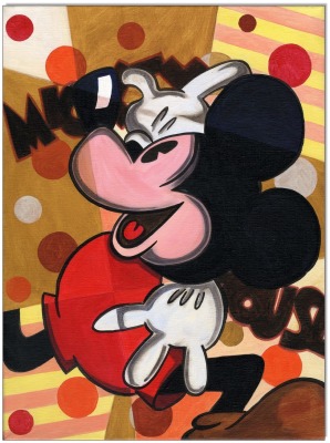 CUBISTIC Mickey Mouse I - 30 x 40 cm - Original Acrylgemälde auf Leinwand/ Keilrahmen -