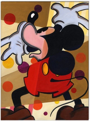 CUBISTIC Mickey Mouse II - 30 x 40 cm - Original Acrylgemälde auf Leinwand/ Keilrahmen -