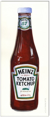 Heinz Ketchup Art - 21 x 50 cm - Original Acryl auf Acrylmalpapier - Artikelnummer 00115