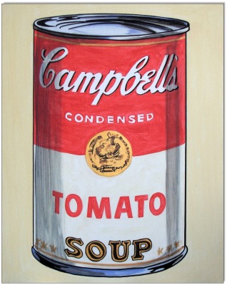 Campbell s Soup Can Art I - 40 x 50 cm - Original Acrylgemälde auf Leinwand/ Keilrahmen -