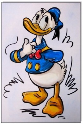 Donald Duck II - 40 x 60 cm - Original Acrylgemälde auf Leinwand/ Keilrahmen - Artikelnummer 00414