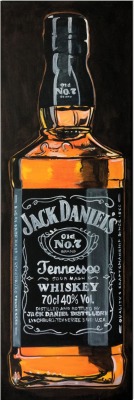 Jack Daniels ART I - 20 x 60 cm - Original Acrylgemälde auf Leinwand/ Keilrahmen - Artikelnummer 00