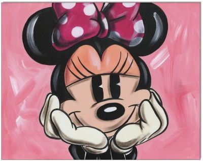 Minnie Mouse - 40 x 50 cm - Original Acrylgemälde auf Leinwand/ Keilrahmen - Artikelnummer 00483