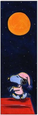 PEANUTS Sleepwalking Snoopy - 20 x 60 cm - Original Acrylgemälde auf Leinwand/ Keilrahmen -