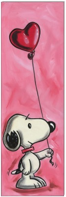 PEANUTS Snoopy Love - 20 x 60 cm - Original Acrylgemälde auf Leinwand/ Keilrahmen - Artikelnummer 0